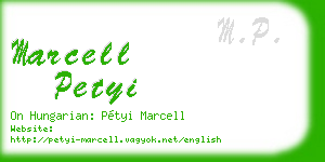 marcell petyi business card