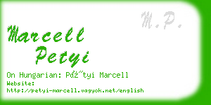 marcell petyi business card